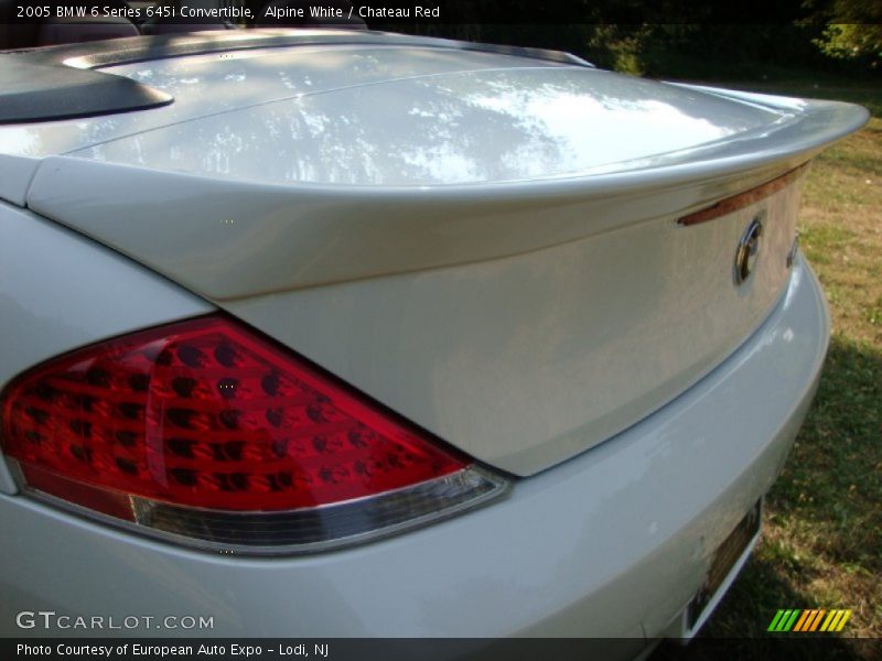Alpine White / Chateau Red 2005 BMW 6 Series 645i Convertible