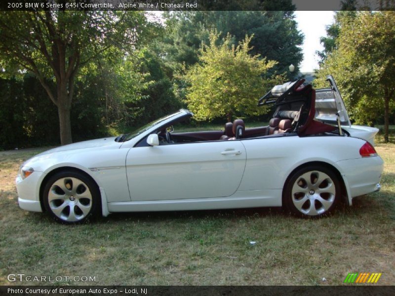 Alpine White / Chateau Red 2005 BMW 6 Series 645i Convertible