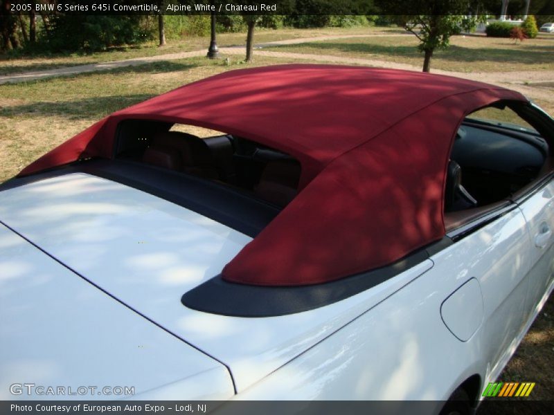 Alpine White / Chateau Red 2005 BMW 6 Series 645i Convertible