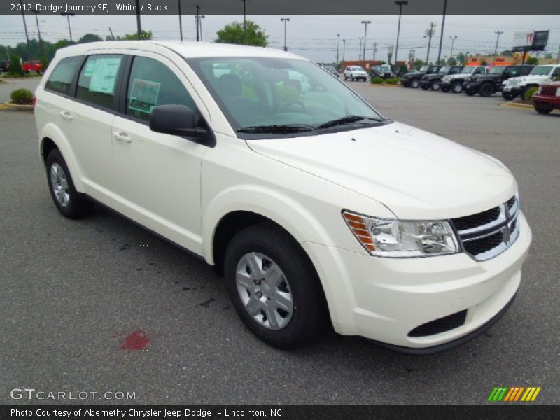 White / Black 2012 Dodge Journey SE