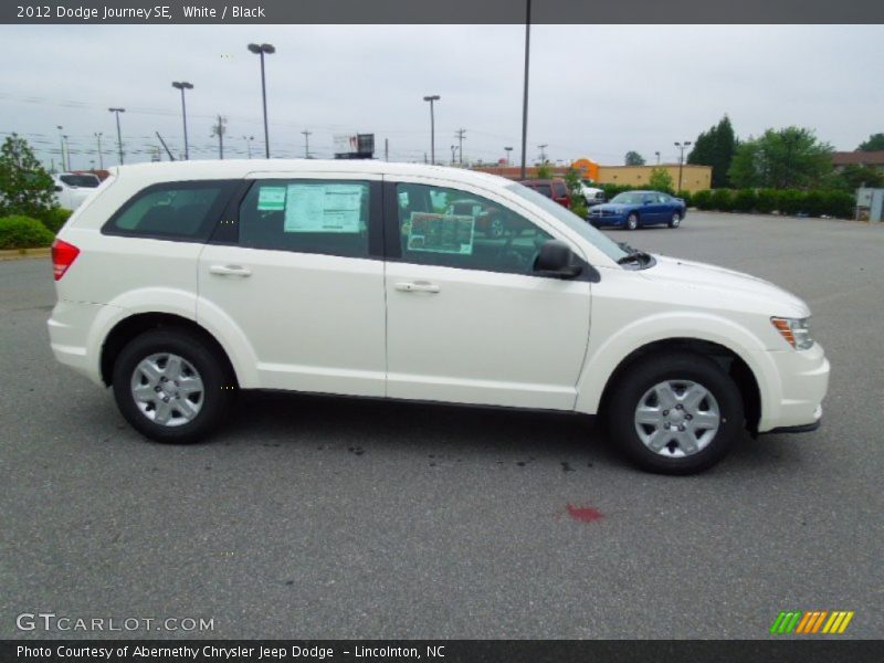 White / Black 2012 Dodge Journey SE