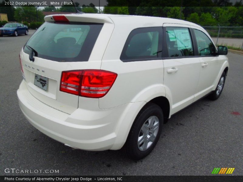 White / Black 2012 Dodge Journey SE