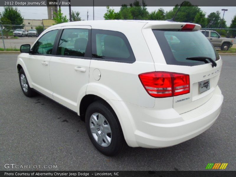 White / Black 2012 Dodge Journey SE