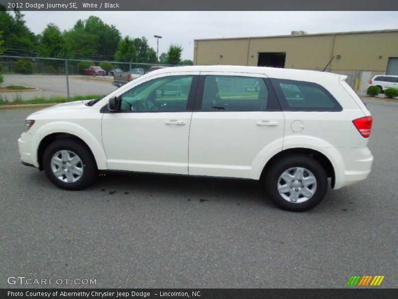 White / Black 2012 Dodge Journey SE