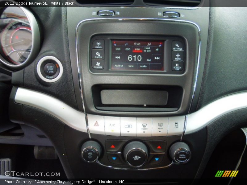 White / Black 2012 Dodge Journey SE