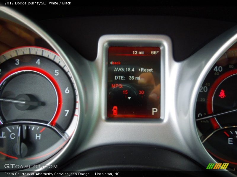 White / Black 2012 Dodge Journey SE