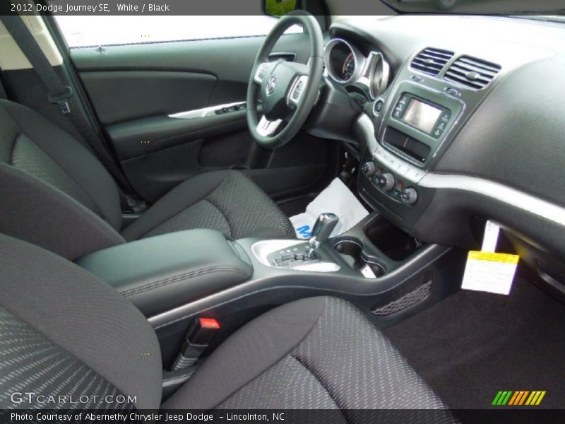 White / Black 2012 Dodge Journey SE