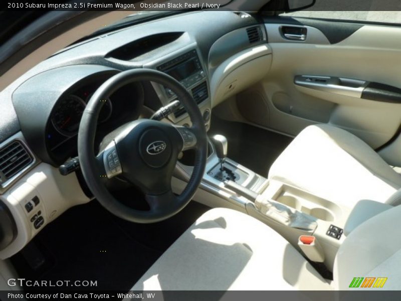 Obsidian Black Pearl / Ivory 2010 Subaru Impreza 2.5i Premium Wagon