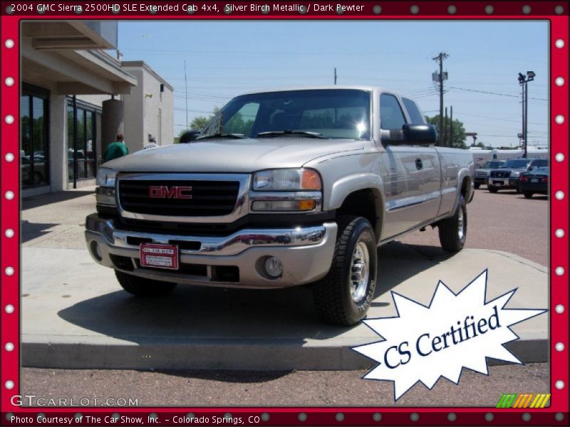 Silver Birch Metallic / Dark Pewter 2004 GMC Sierra 2500HD SLE Extended Cab 4x4