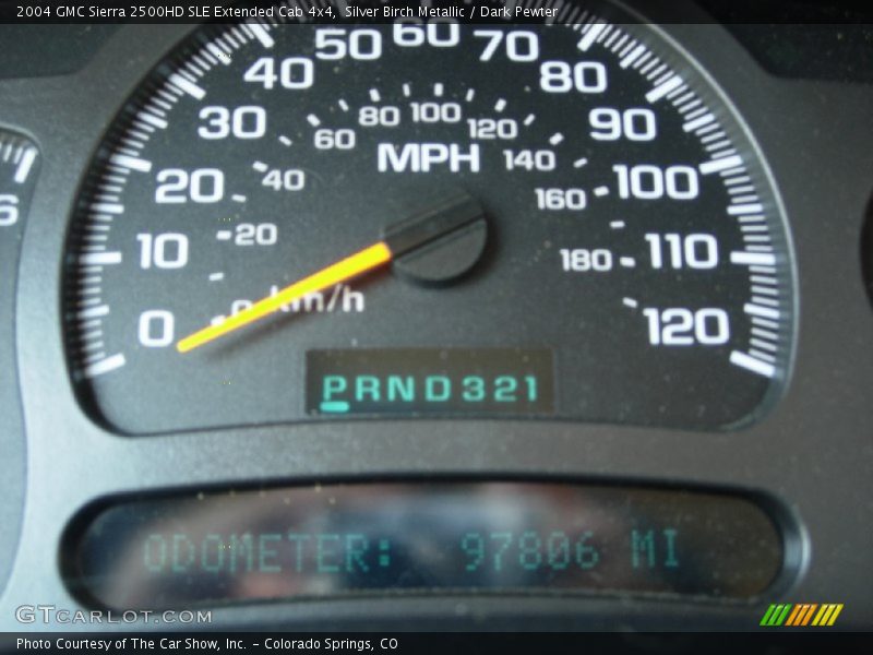 Silver Birch Metallic / Dark Pewter 2004 GMC Sierra 2500HD SLE Extended Cab 4x4