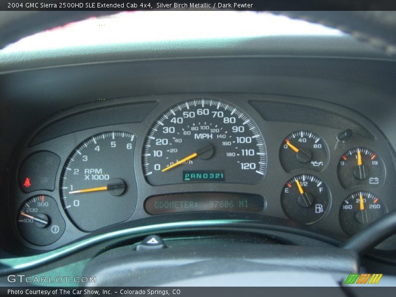 Silver Birch Metallic / Dark Pewter 2004 GMC Sierra 2500HD SLE Extended Cab 4x4
