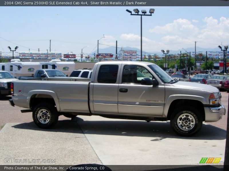 Silver Birch Metallic / Dark Pewter 2004 GMC Sierra 2500HD SLE Extended Cab 4x4
