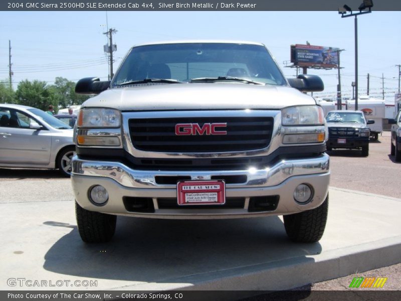Silver Birch Metallic / Dark Pewter 2004 GMC Sierra 2500HD SLE Extended Cab 4x4