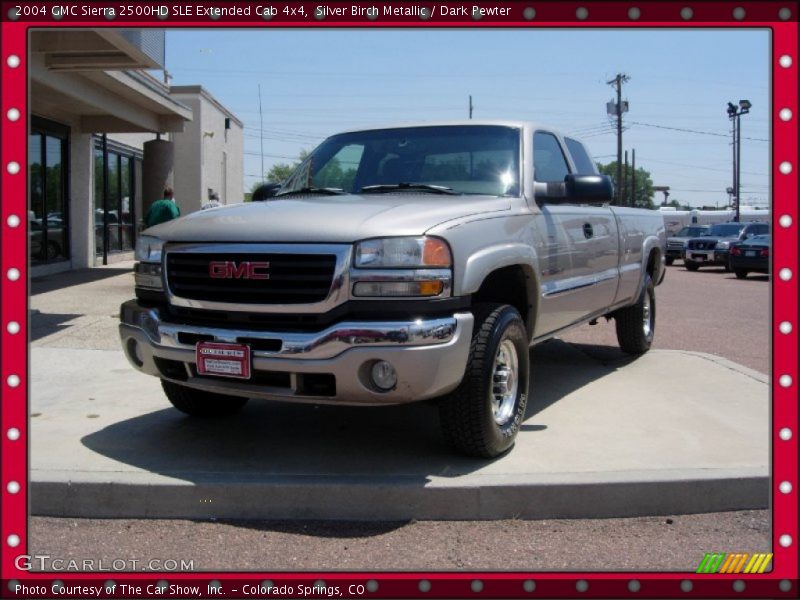 Silver Birch Metallic / Dark Pewter 2004 GMC Sierra 2500HD SLE Extended Cab 4x4