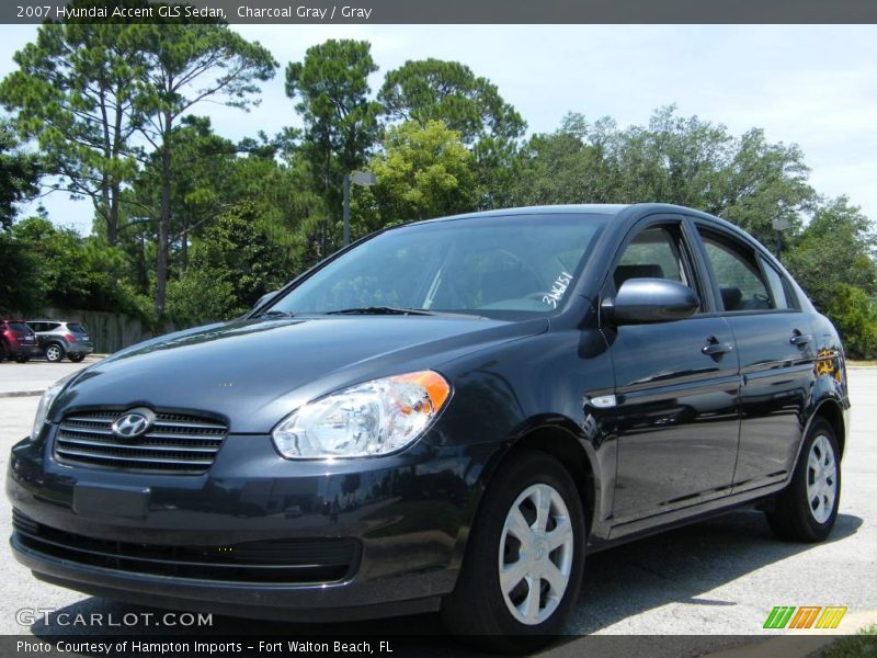 Charcoal Gray / Gray 2007 Hyundai Accent GLS Sedan