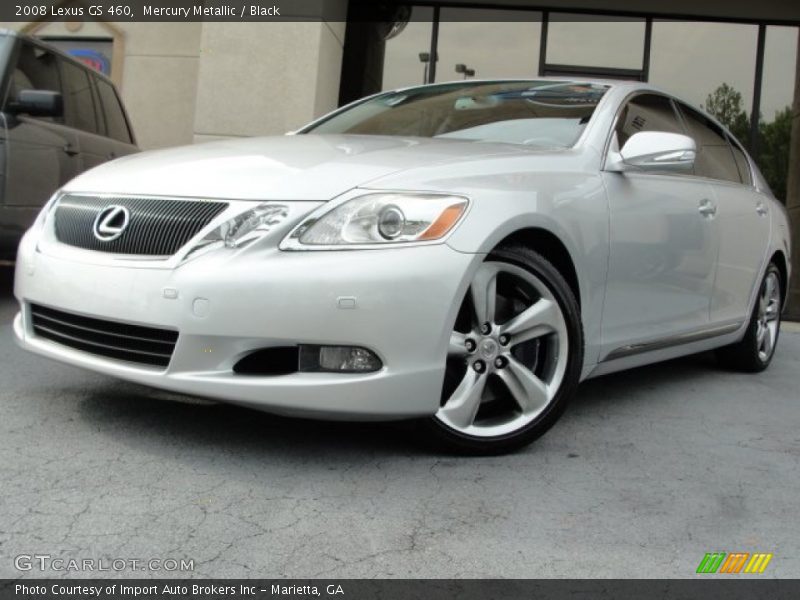 Mercury Metallic / Black 2008 Lexus GS 460