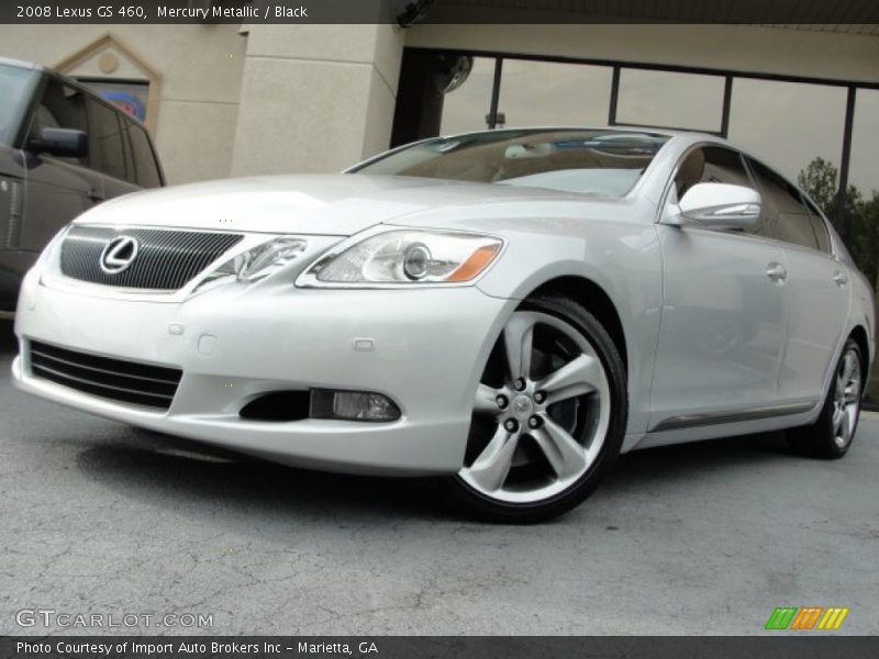 Mercury Metallic / Black 2008 Lexus GS 460