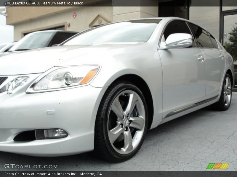 Mercury Metallic / Black 2008 Lexus GS 460