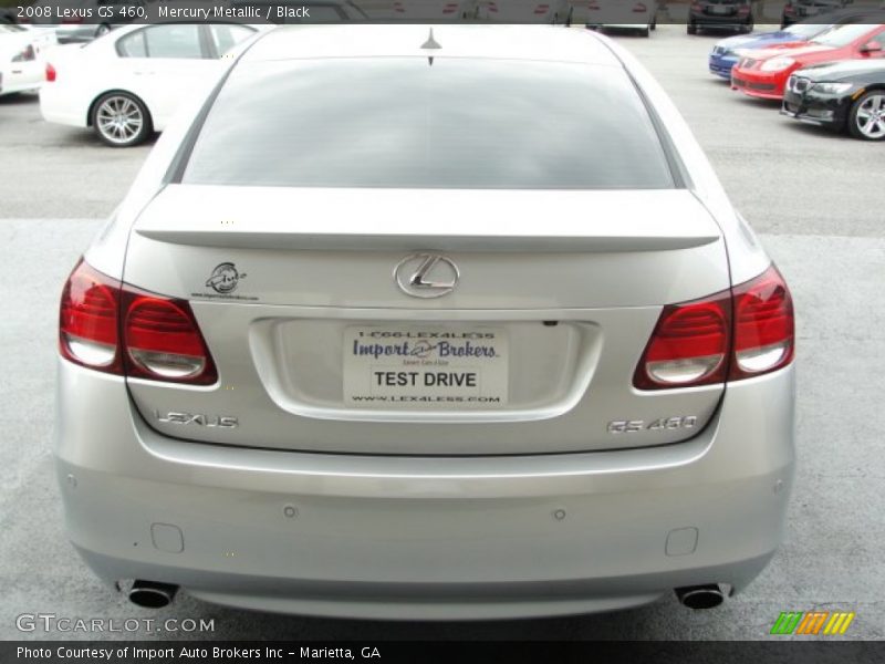 Mercury Metallic / Black 2008 Lexus GS 460