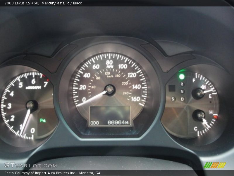 Mercury Metallic / Black 2008 Lexus GS 460