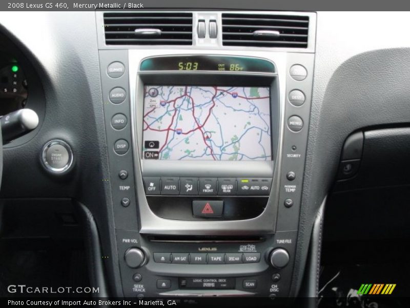 Mercury Metallic / Black 2008 Lexus GS 460