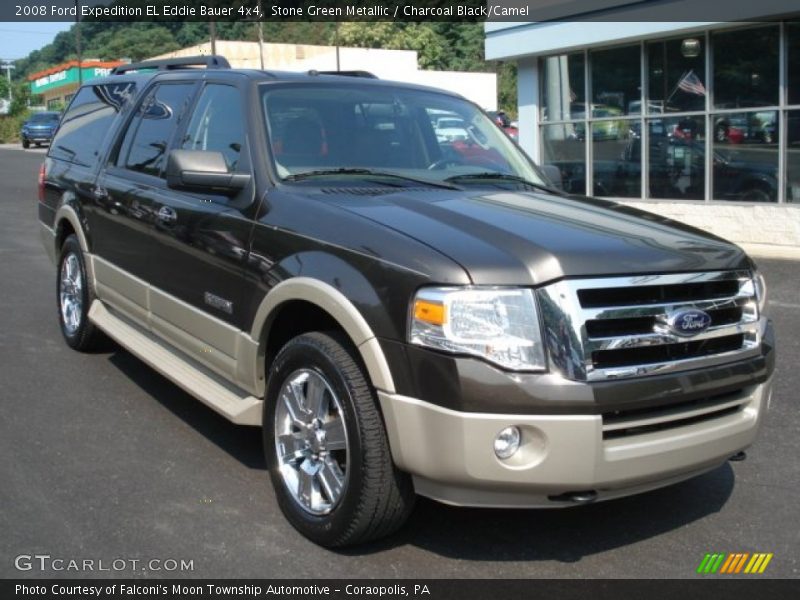 Stone Green Metallic / Charcoal Black/Camel 2008 Ford Expedition EL Eddie Bauer 4x4