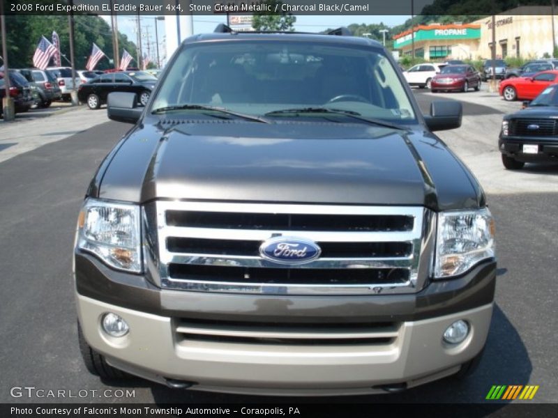Stone Green Metallic / Charcoal Black/Camel 2008 Ford Expedition EL Eddie Bauer 4x4