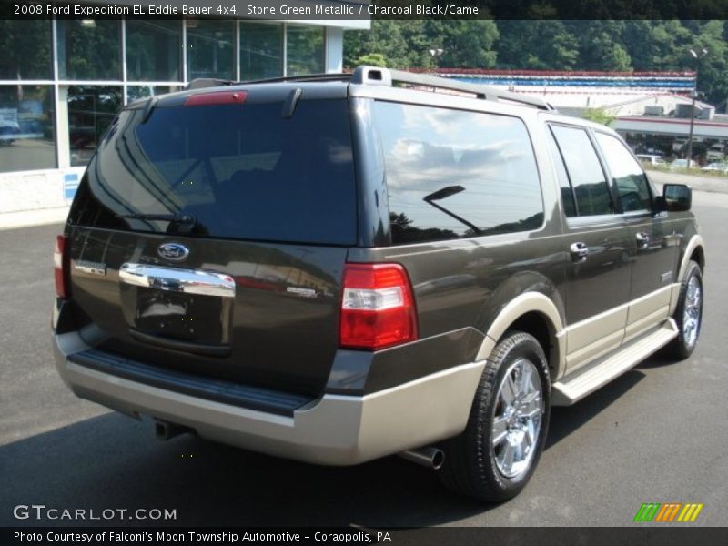 Stone Green Metallic / Charcoal Black/Camel 2008 Ford Expedition EL Eddie Bauer 4x4