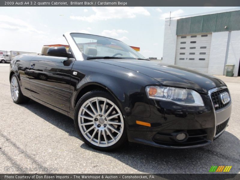 Brilliant Black / Cardamom Beige 2009 Audi A4 3.2 quattro Cabriolet