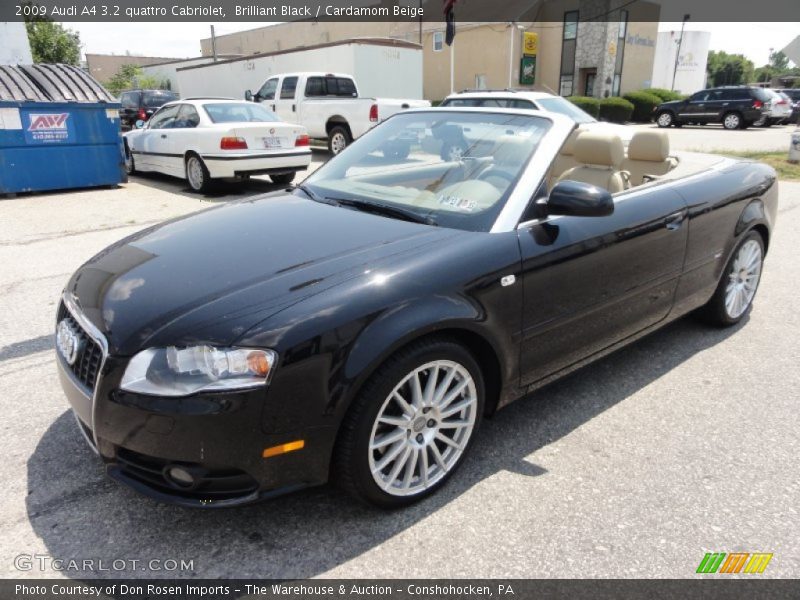 Brilliant Black / Cardamom Beige 2009 Audi A4 3.2 quattro Cabriolet