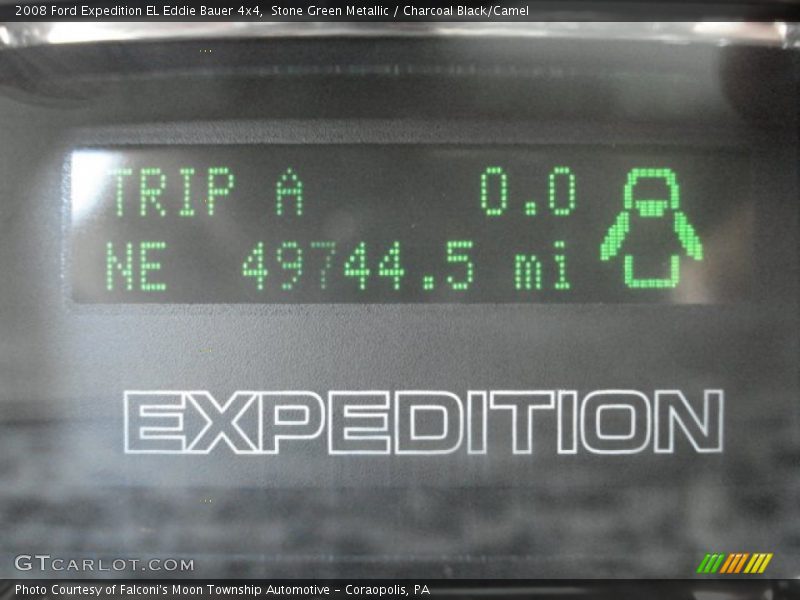 Stone Green Metallic / Charcoal Black/Camel 2008 Ford Expedition EL Eddie Bauer 4x4