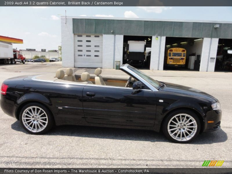 Brilliant Black / Cardamom Beige 2009 Audi A4 3.2 quattro Cabriolet