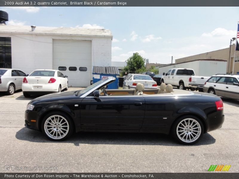 Brilliant Black / Cardamom Beige 2009 Audi A4 3.2 quattro Cabriolet