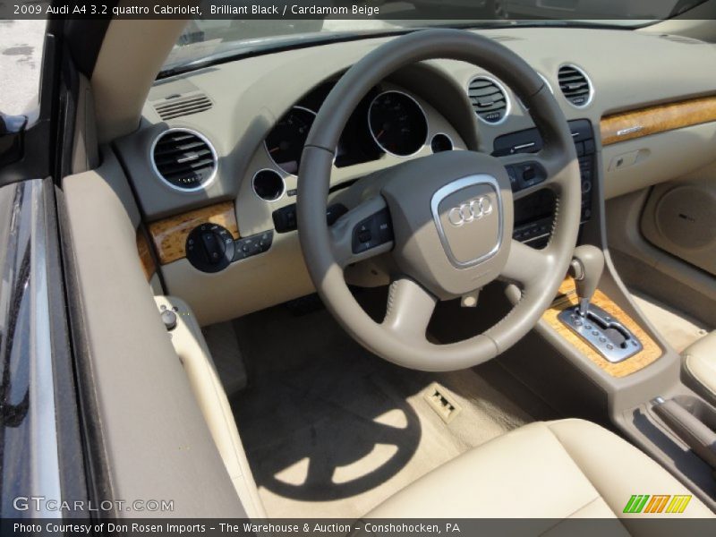 Brilliant Black / Cardamom Beige 2009 Audi A4 3.2 quattro Cabriolet