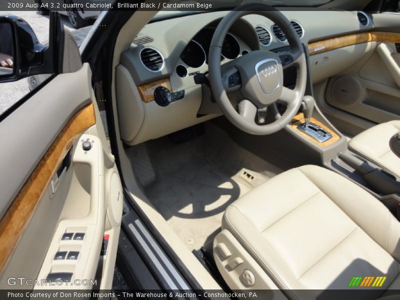 Brilliant Black / Cardamom Beige 2009 Audi A4 3.2 quattro Cabriolet