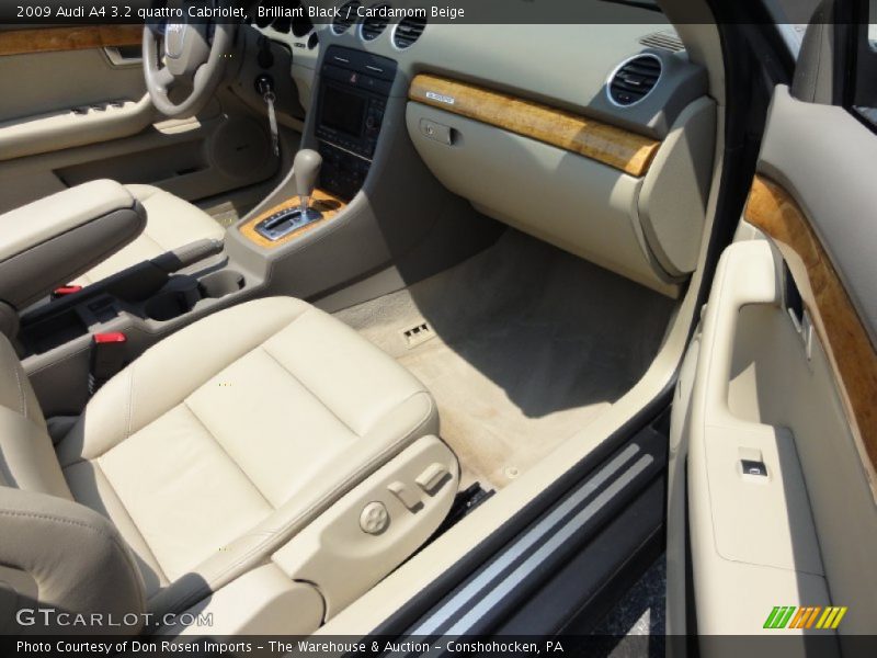 Brilliant Black / Cardamom Beige 2009 Audi A4 3.2 quattro Cabriolet