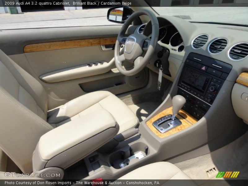 Brilliant Black / Cardamom Beige 2009 Audi A4 3.2 quattro Cabriolet