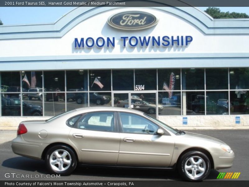 Harvest Gold Metallic / Medium Parchment 2001 Ford Taurus SES