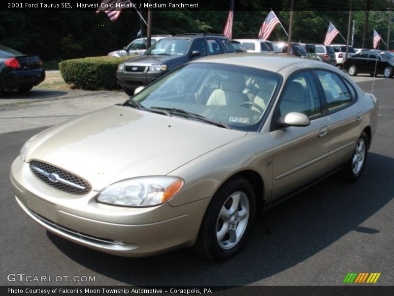 Harvest Gold Metallic / Medium Parchment 2001 Ford Taurus SES