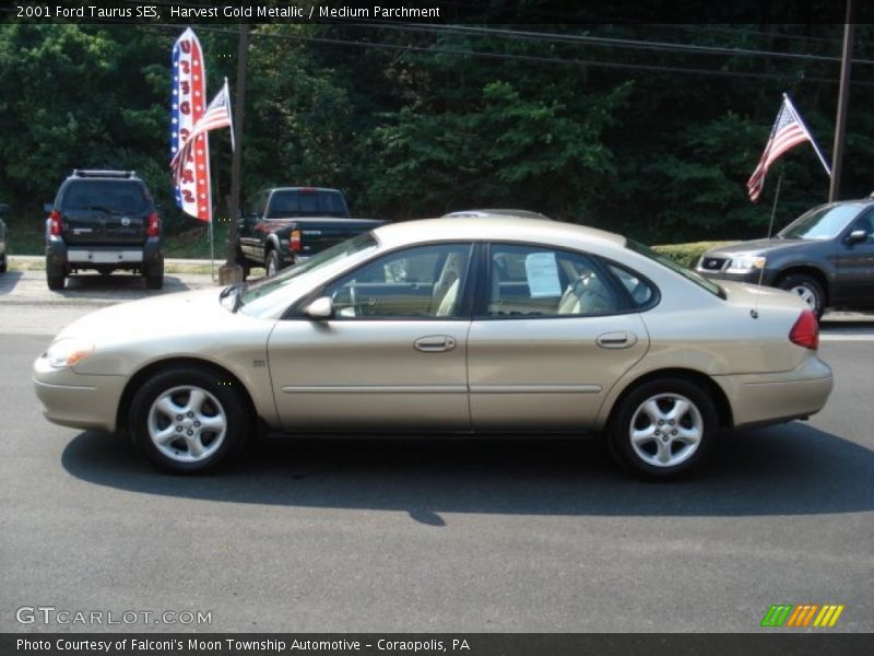 Harvest Gold Metallic / Medium Parchment 2001 Ford Taurus SES