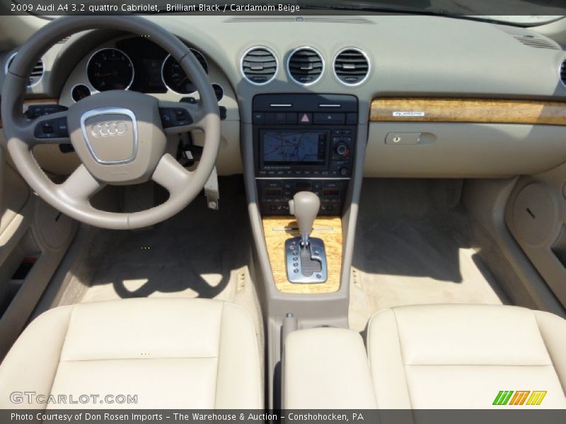 Brilliant Black / Cardamom Beige 2009 Audi A4 3.2 quattro Cabriolet