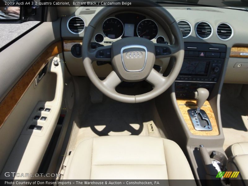 Brilliant Black / Cardamom Beige 2009 Audi A4 3.2 quattro Cabriolet