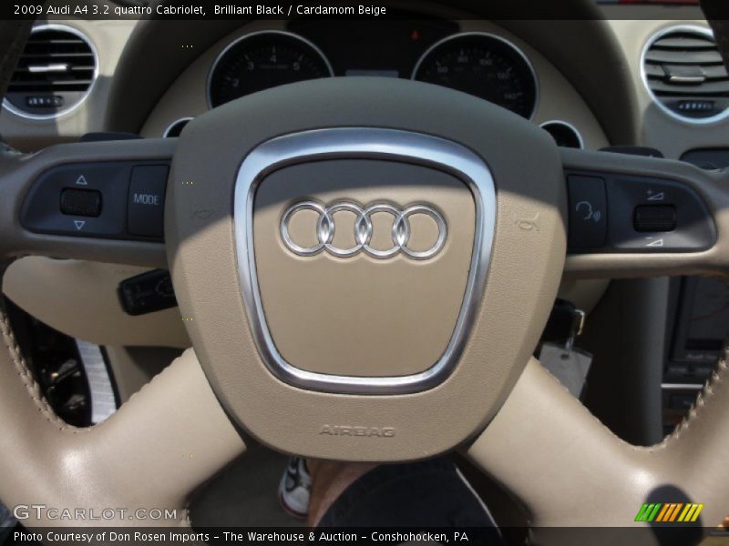 Brilliant Black / Cardamom Beige 2009 Audi A4 3.2 quattro Cabriolet