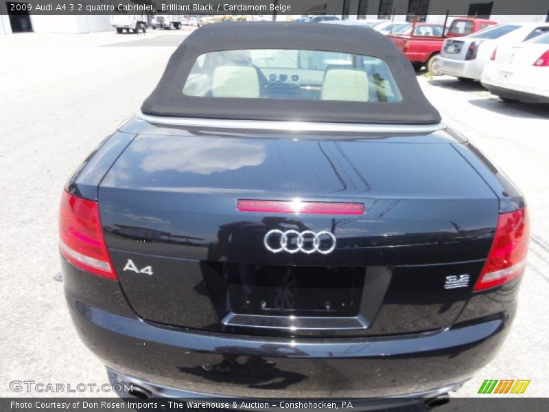 Brilliant Black / Cardamom Beige 2009 Audi A4 3.2 quattro Cabriolet