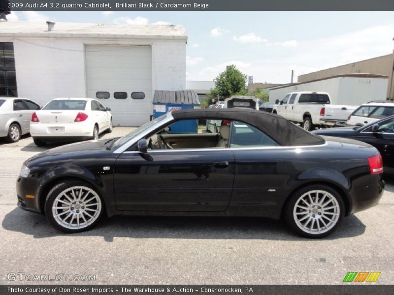Brilliant Black / Cardamom Beige 2009 Audi A4 3.2 quattro Cabriolet
