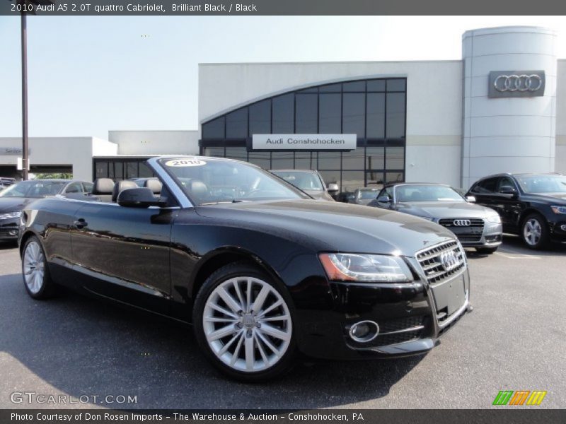 Brilliant Black / Black 2010 Audi A5 2.0T quattro Cabriolet