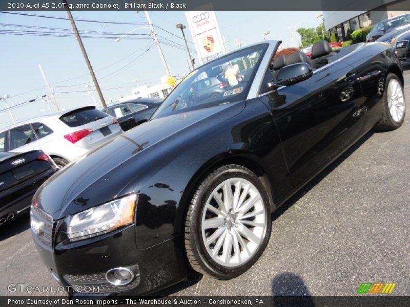 Brilliant Black / Black 2010 Audi A5 2.0T quattro Cabriolet