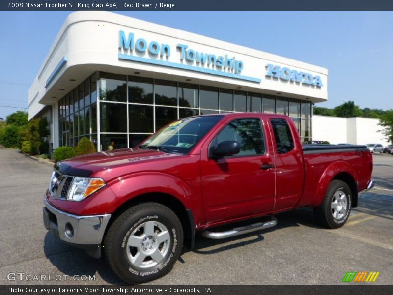 Red Brawn / Beige 2008 Nissan Frontier SE King Cab 4x4