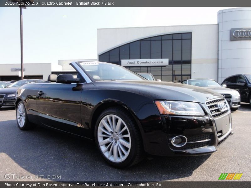 Brilliant Black / Black 2010 Audi A5 2.0T quattro Cabriolet