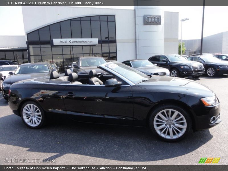 Brilliant Black / Black 2010 Audi A5 2.0T quattro Cabriolet